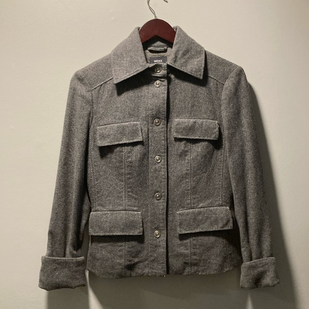 Vintage Mexx Stylish Wool Jacket, Sz 6 EUC